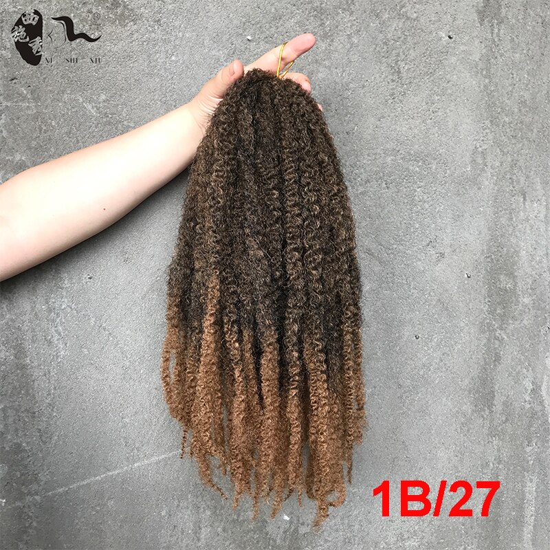Syntetiskt fläthår 1 st/lot afro marley hair crochet diy flätor frisyrförlängning hög temperatur 18 & #39 ;& #39 ; xishixiuhair: 1b-27