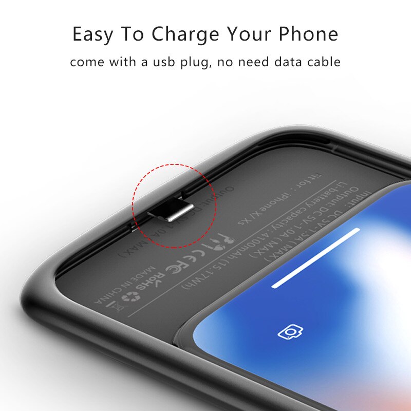Batterij Opladen Case Voor Iphone X Xs Power Bank Voor Bescherm Case Power Case Batterij Voor Iphone Xs X Serie