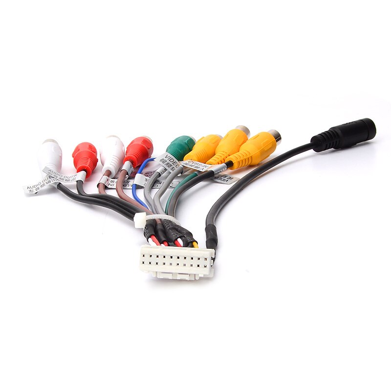 AWESAFE-Cable de salida RCA para Radio estéreo de coche, adaptador auxiliar, micrófono externo