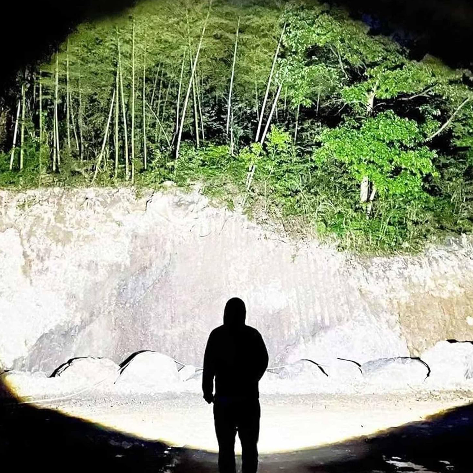 Genopladelige led-lommelygter treøjet monster mini flash superkraft lommelygte med 5 tilstande til camping bærbar belysning