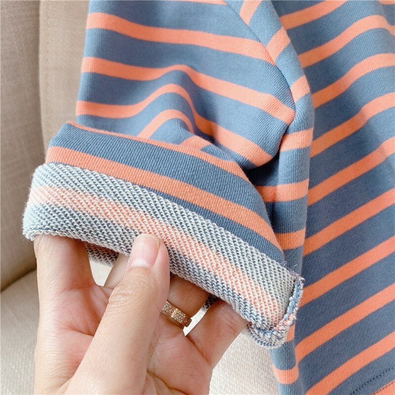 Baby truien gestreepte meisjes sweatshirts kinderen hoodies tops kindermeisjeskleding herfstkleding 1-6y