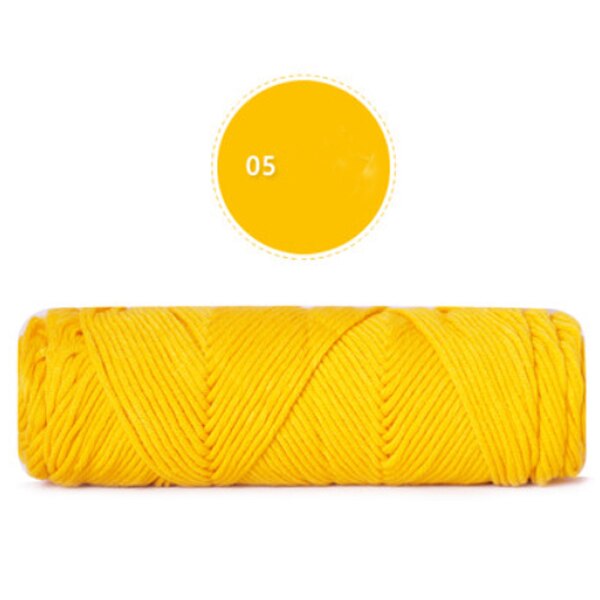 Hilo grueso de algodón suave y seda Natural para tejer bufandas para amantes, jerséis, tejer ganchillo de lana, hilo de tejer 100g/pzs: 05