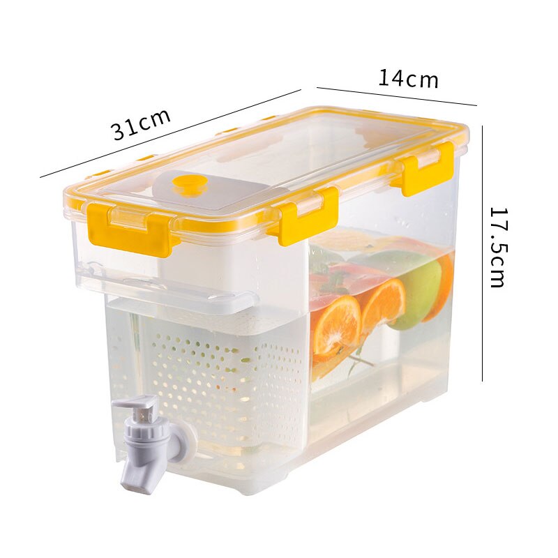 Jarra con grifo, contenedor de agua fría, botella, dispensador de grifo, hervidor de limonada con dispensador de grifo para bebidas, jarra de agua fría: YL