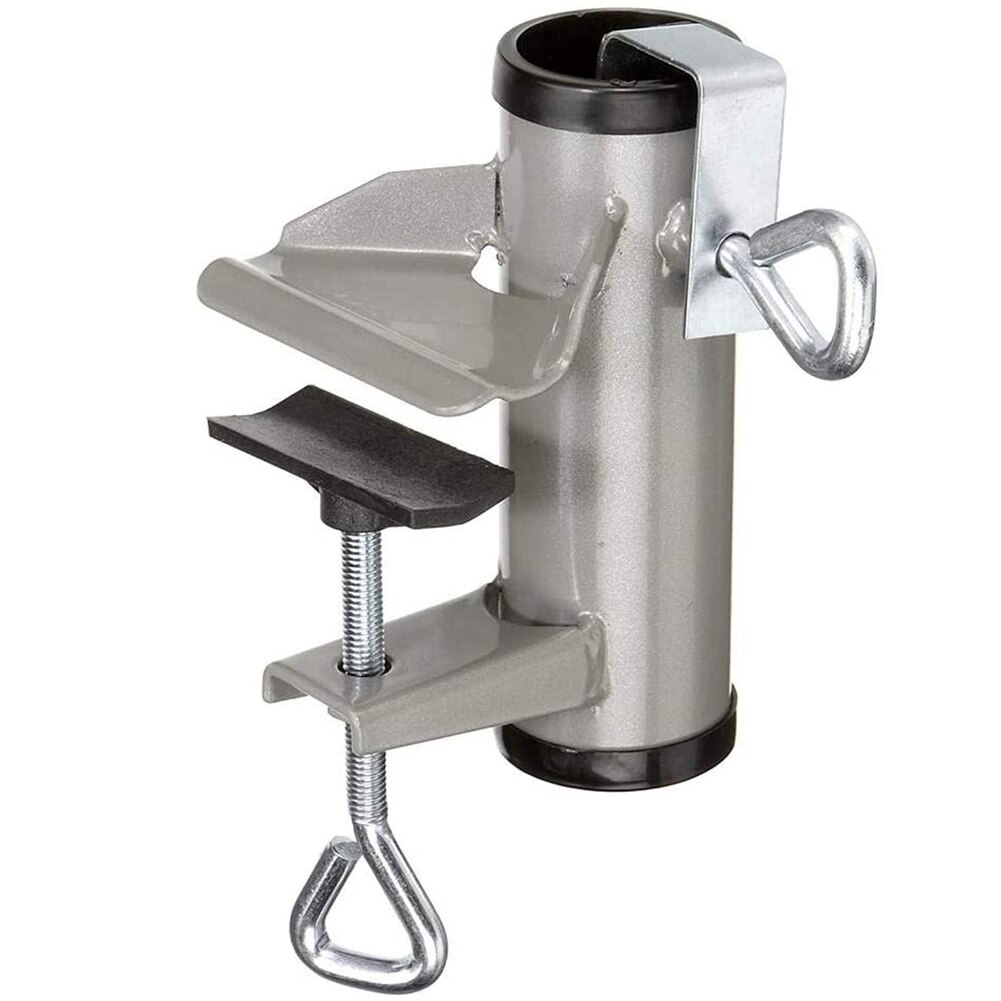 Galvaniseret udendørs terrasse montering strand fiskeri paraply holder klip beslag have gård fast parasol stativ stol klemme