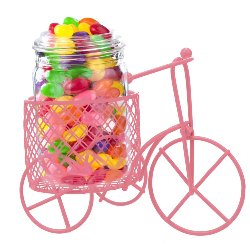 Lron Tricycle Car Rack 1pcs Jewelry Container Candy Rack Sponge Storage Home Decor Flower Basket Vase Storage