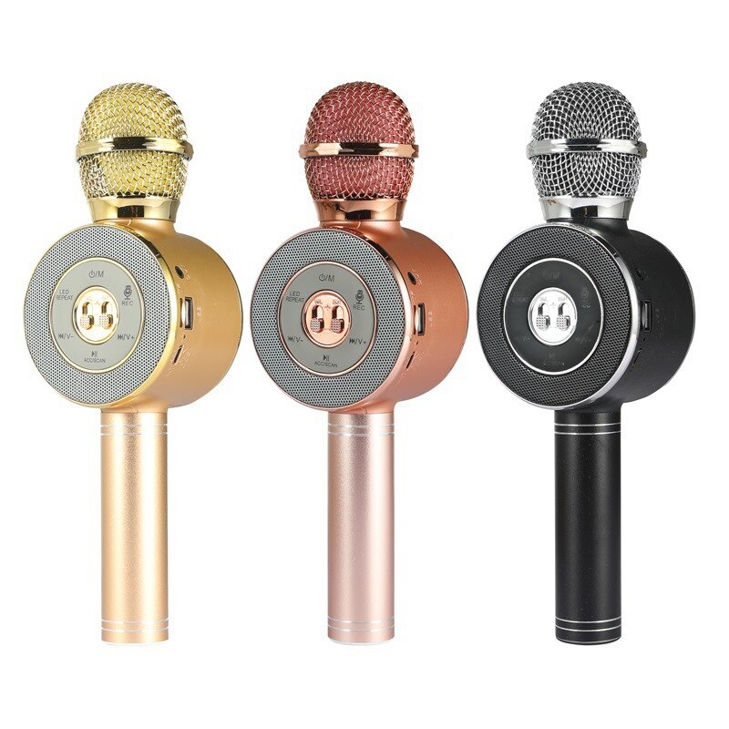 Children&#39;s Microphone Bluetooth Microphone 5 In 1 Handheld Karaoke Microphone Speaker With Adjustable Mixing