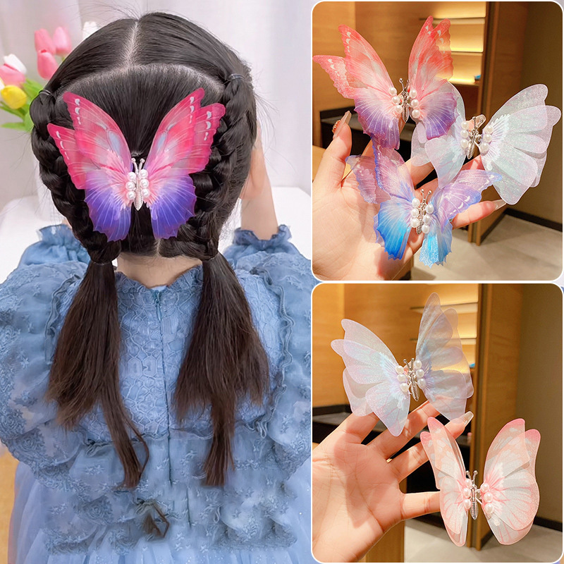 1 Uds. Nuevos horquillas de mariposa de ensueño en movimiento para bebés, pinzas para el cabello para niñas, sombreros para niños, accesorios bonitos para el cabello para niños