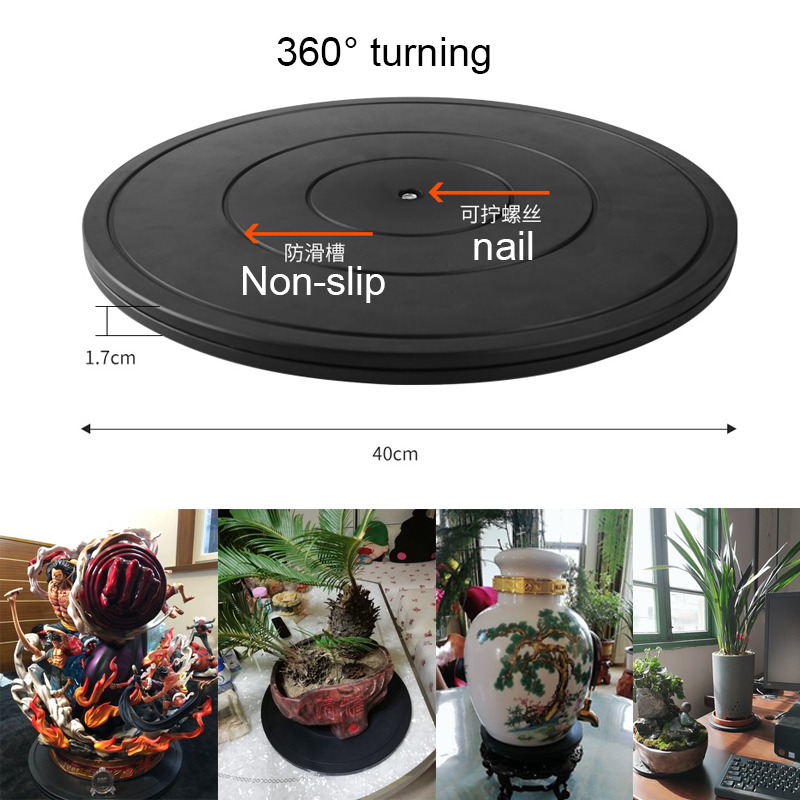 16 inch 40cm Large Heavy Duty Swivel turntable lazy susan pottery wheel plateau tournant for Computer Monitors, Potted Plants