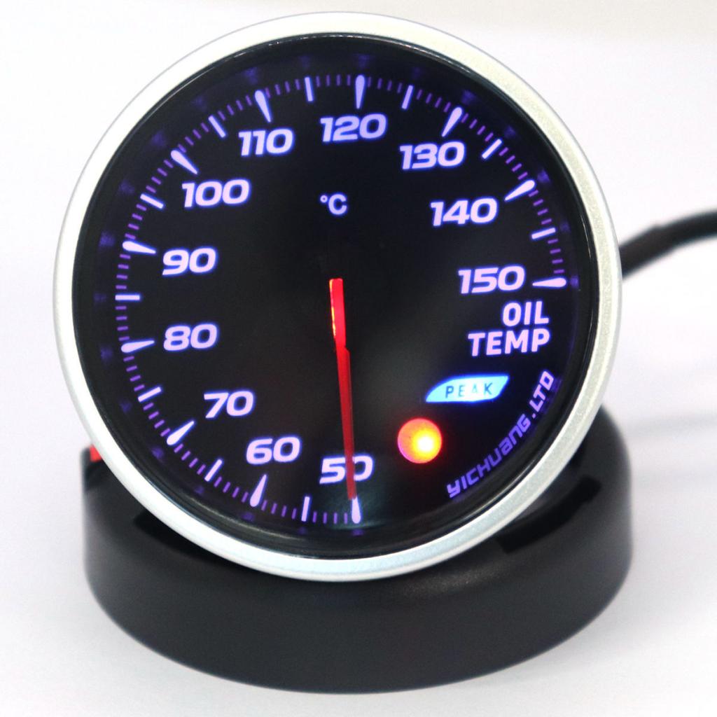 Motor Olie Temperatuur Meter Led Display Monitor Rook Lens Universele