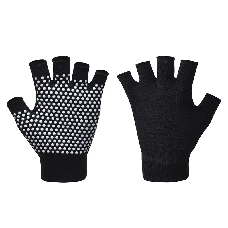 Gants de Yoga antidérapants pour femmes, gants de Fitness pour salle de sport, Yoga, Pilates, équilibre, entraînement , Fitness, demi-doigt, gant de protection des mains