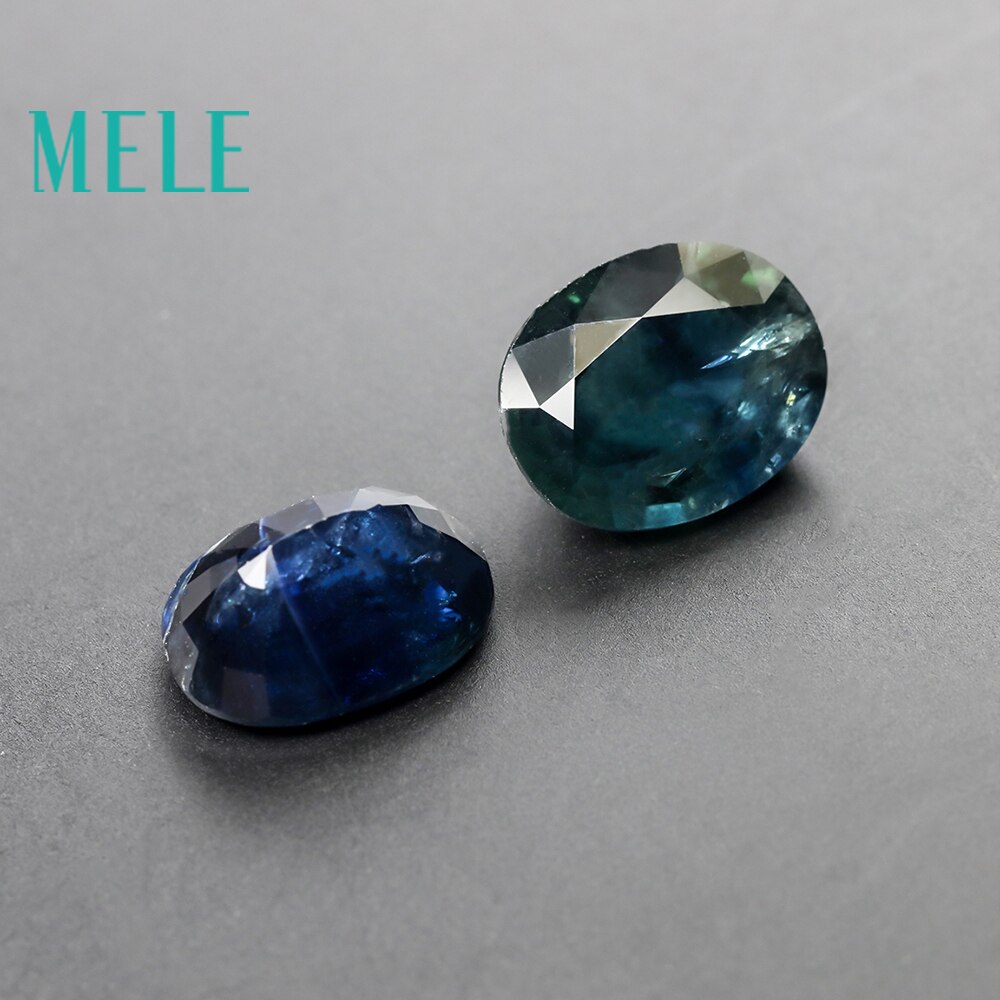 Natürliche Blaue Saphir lose edelstein für schmuck machen, 4*6-6*8mm oval cut 1-2ct 2 stücke feine schmuck DIYstones mit Hoher