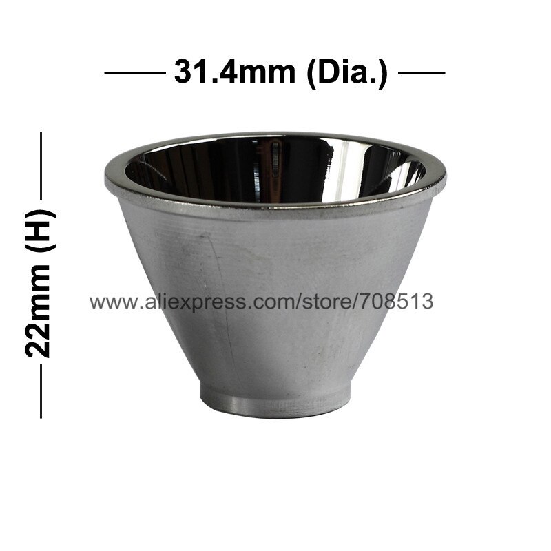 31.4mm(D) x 22mm(H) SMO Aluminum Reflector