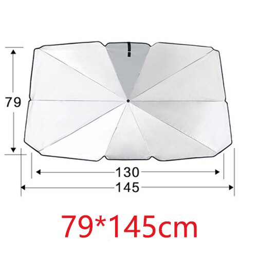 Car Sun Shade Cover Auto Sunshade Covers Interior Car Winscreen Front Windshield Sun UV Protector Windscreen Parasol: 79X145cm 1pc