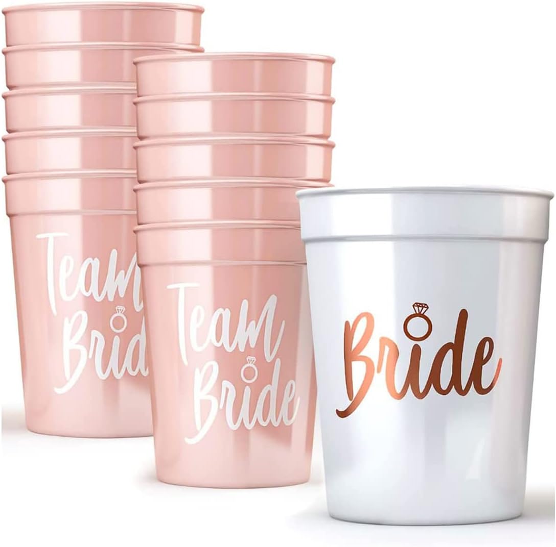 Multi set Bachelorette Party Team Bride Plastic Drinking Cups Bridal Shower Bride to be Hen Party Supplies Wedding Decor