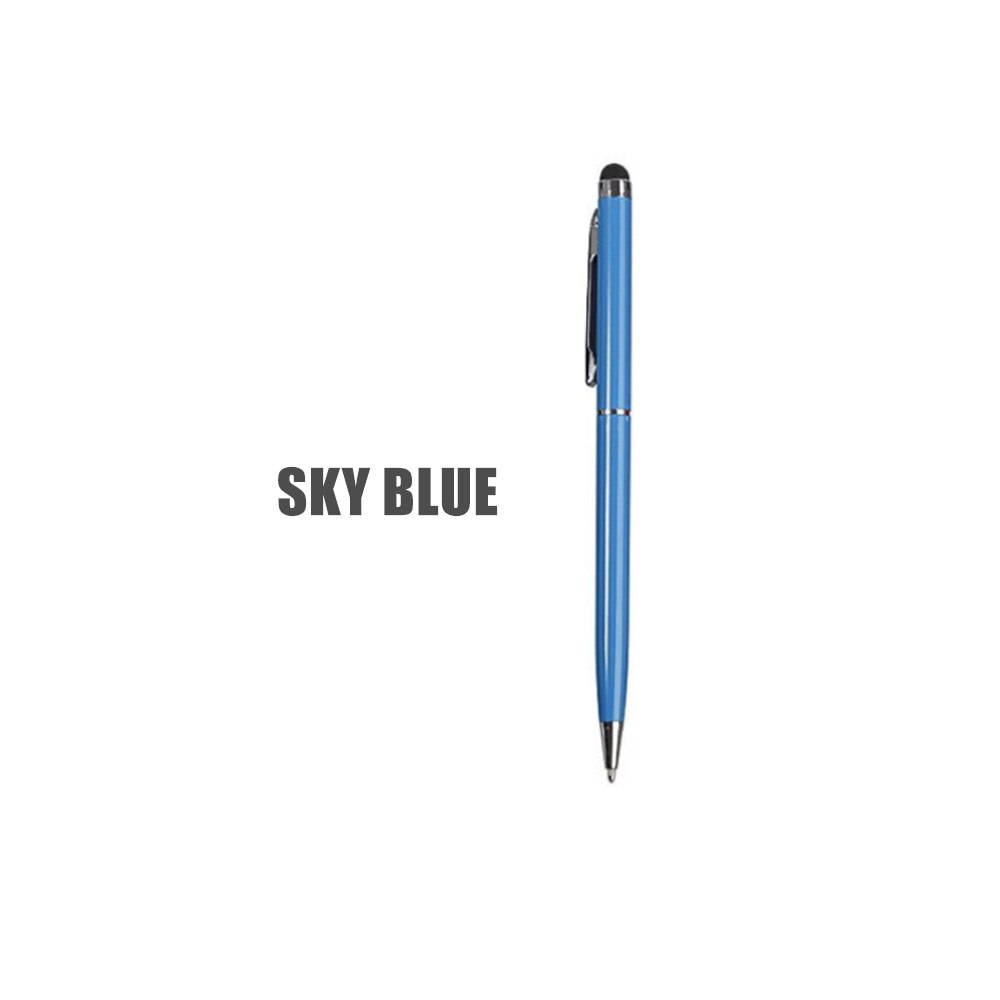 Colors Universal Touch Pen 2 in 1 Stylus Drawing Pens Screen Capacitive Screen Caneta for Tablet Phone Pencil Accessories: Sky Blue