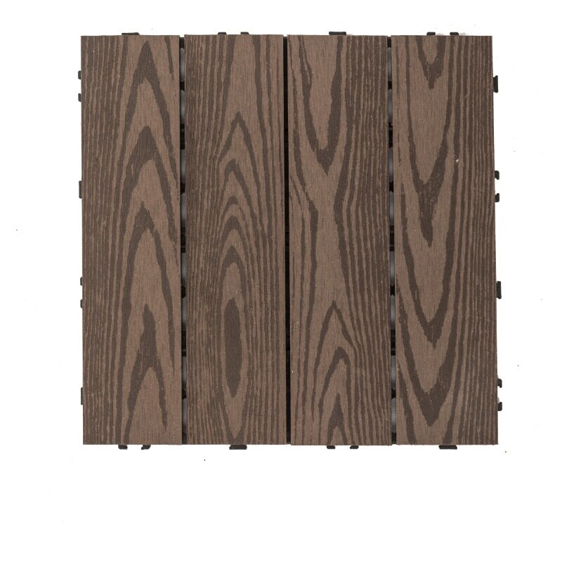 1Pcs 30mm * 300mm Interlocking floor tile ecological plastic wood flooring anti-corrosion for bathroom patio garden DIY: Sample D