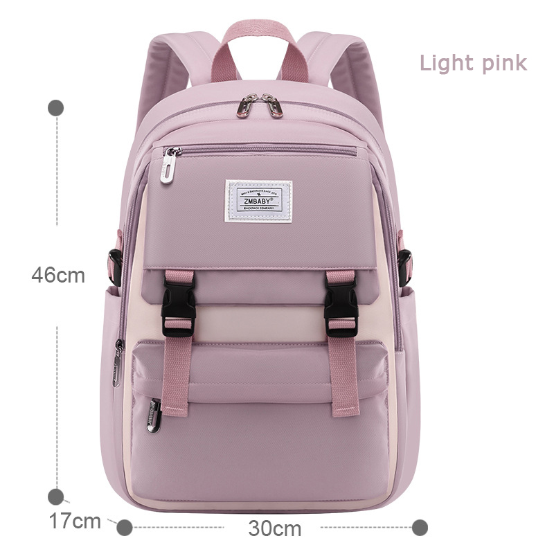 Mode Schooltassen Voor Meisjes Waterdichte Grote Schooltas Kinderen Rugzak Boek Bag Kids School Rugzak Mochila Escolar Coreana: Light pink