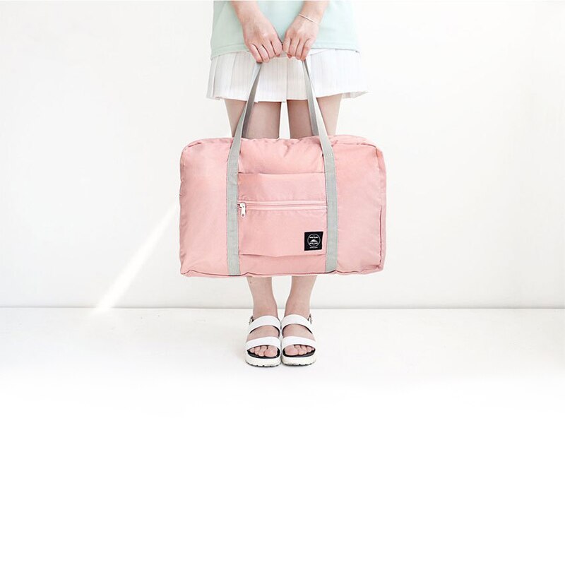 Sacs de voyage de grande capacité de sacs de rangement de vêtements de voyage sacs de voyage portables pour femmes sacs de voyage pliants multifonctions: Pink