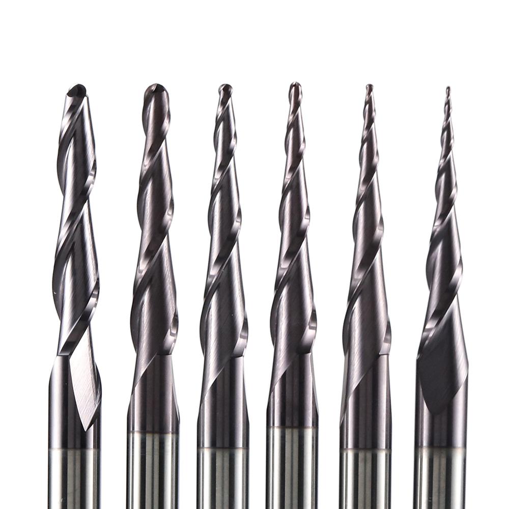 Fresa de tungstênio revestida, fresa de metal com revestimento de carboneto sólido, 1 peça fresa final,