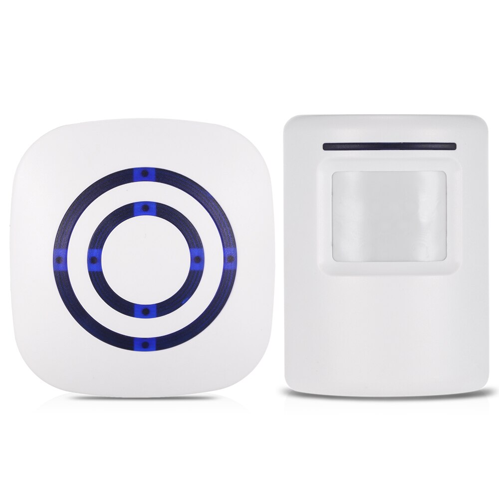 Human Body Induction Smart Doorbell Sensor and Receiver Motion Sensor Alarm Wireless Driveway Alert Home Security System