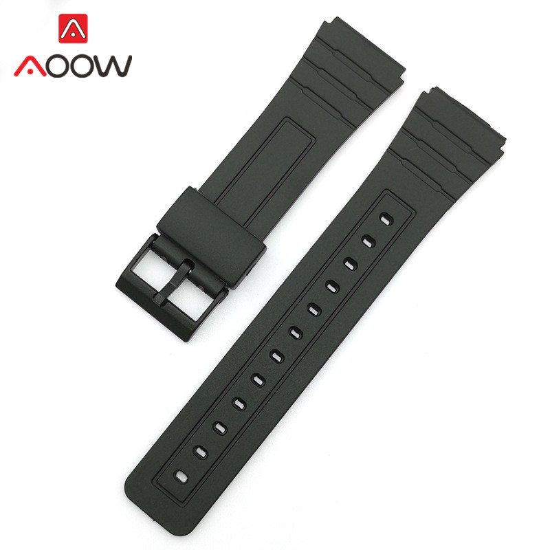 Universal Resin Strap 12mm 14mm 16mm 18mm 20mm 22mm Men Sport Waterproof Diving Replacement Bracelet Band Watch Accessories: 18mm