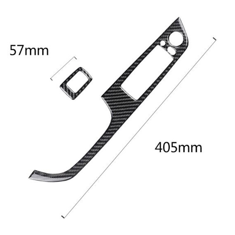 Pegatinas de marco de Control de elevador de ventana de fibra de carbono, decoración de interruptor de ventana, cubierta de Panel de reposabrazos para BMW M3 E93 2005