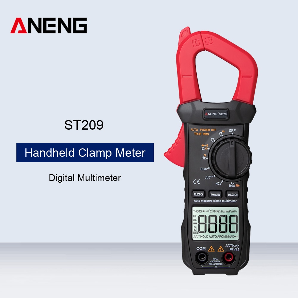 ANENG ST209 Digitale Multimeter Handheld Stroomtang AC/DC 6000 Telt Auto Range DC/AC Stroomtang Auto range Tester Voltmeter