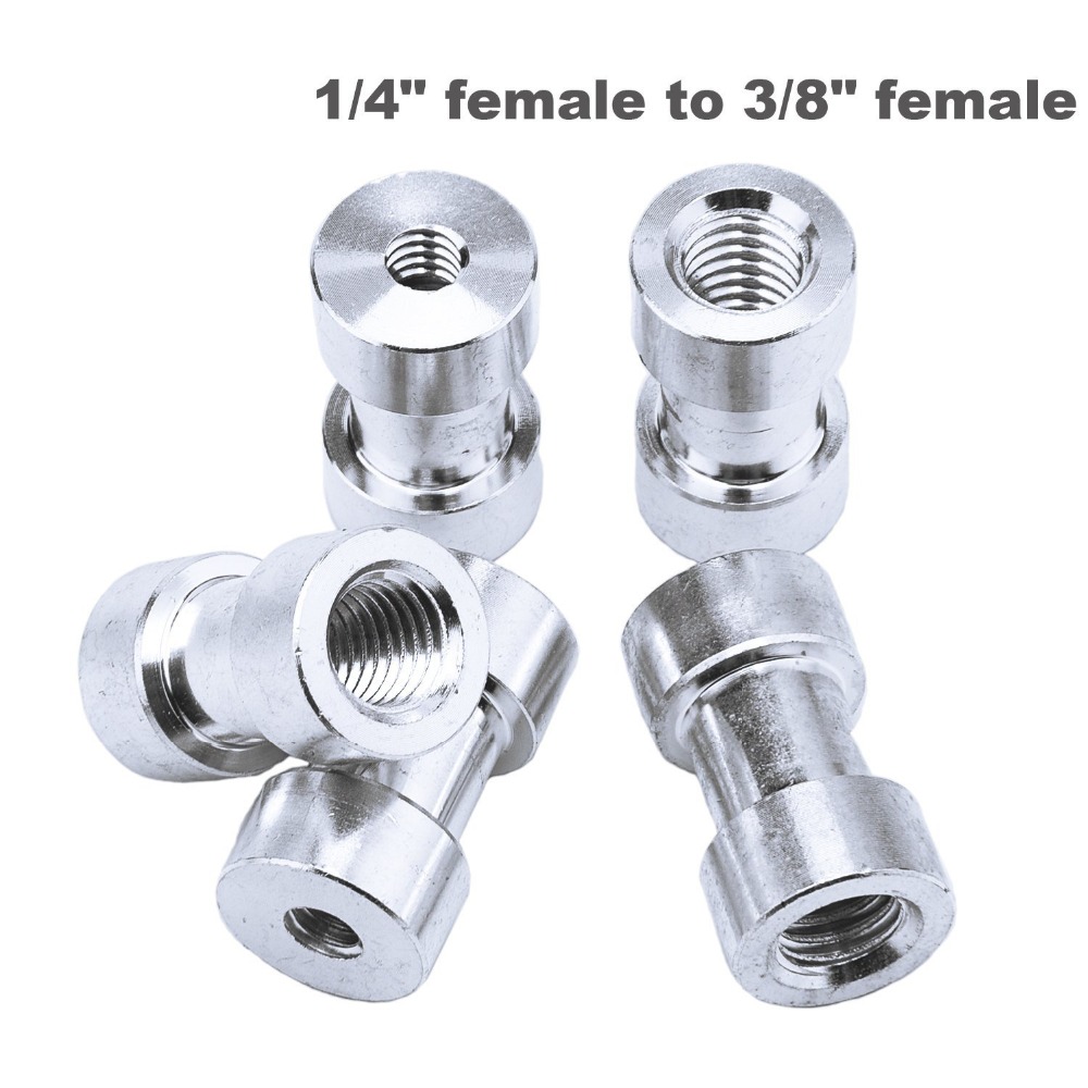 1/4- tommers og 3/8- tommers gjengeskruer adaptermonteringssett til kamera / stativ / monopod / kulehode / lysstativ / skulderrigg