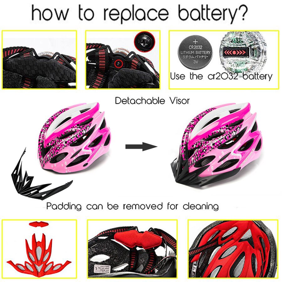 KINGBIKE Cycling MTB Road Helmet Bicycle Women Men Integrally-molded Ultralight Helmet Cycling Helmet Light pc capacete ciclismo