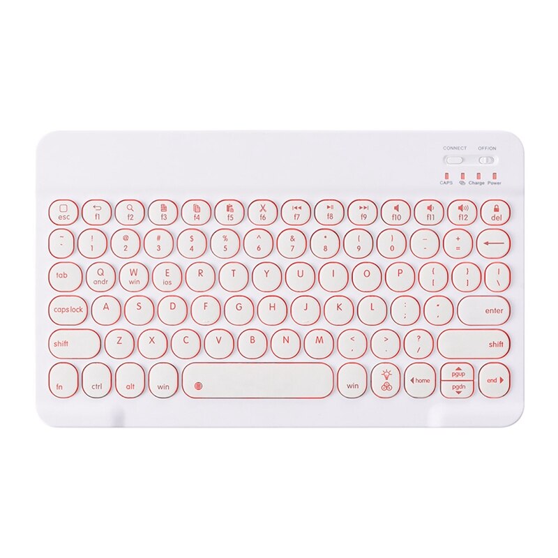 Ultra-Slanke Draadloze Bluetooth Toetsenbord Oplaadbare 7 Kleuren Verlicht Toetsenbord Voor Ipad Tafel Mac Ios Android Windows