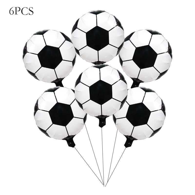 Decoraciones de de cumpleaños de fútbol para niños, globos de temática de fútbol, juego de vajilla para niños, platos de papel, servilletas, tazas, bandera: Gris