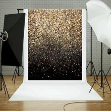 Fotografische Achtergrond Vinyl Glitter Zwarte Goud Dot Photo Studio Achtergrond Fotografie Achtergrond
