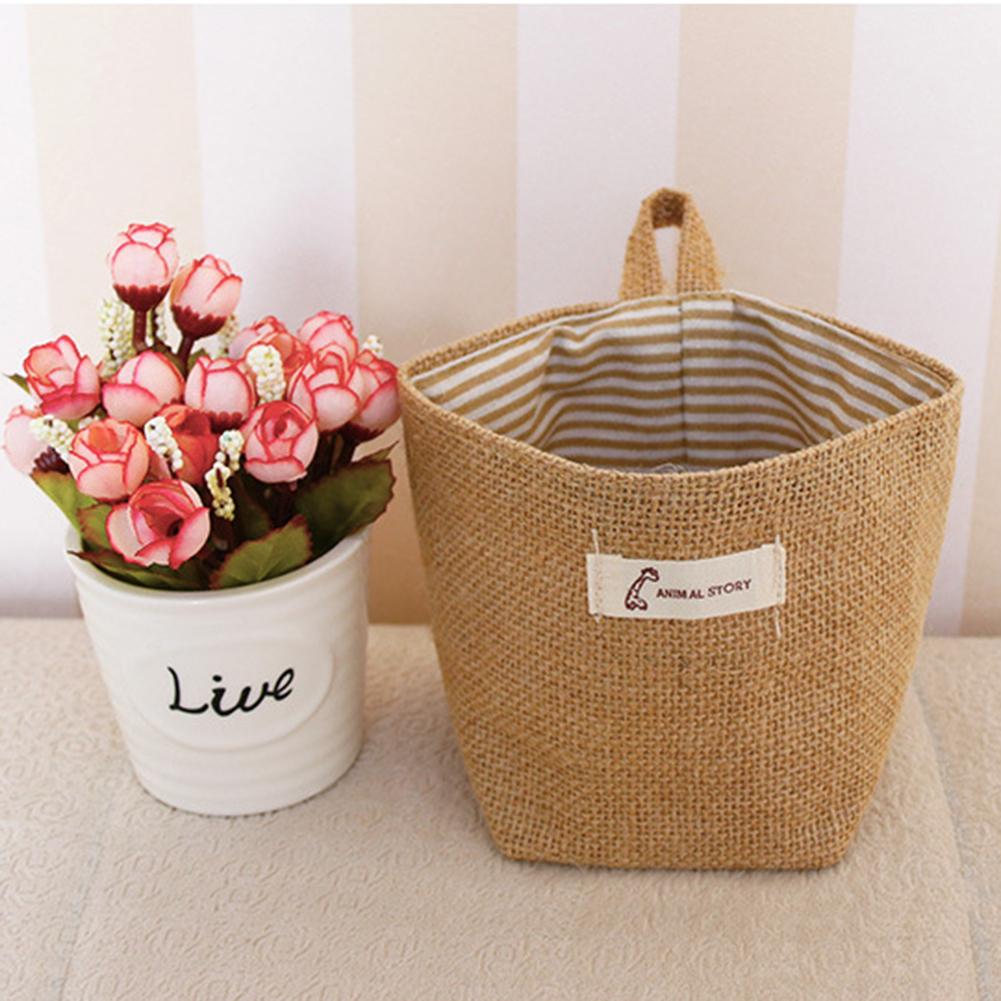 Vintage pliable suspendus articles divers blanchisserie vêtements cosmétique rangement organisateur panier Bin linge stockage décor à la maison jouet panier