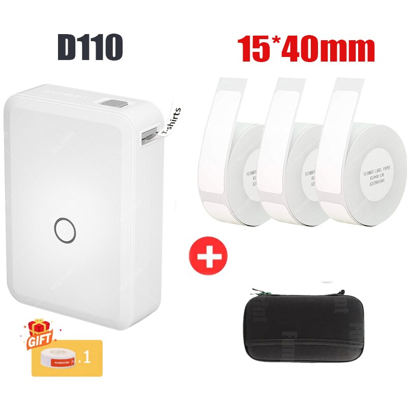 Niimbot D110 Mini Thermal Label Maker Wireless Bluetooth Label Printer Available for Phone Office Home DIY Price Date Sticker: D110 3 1540 B