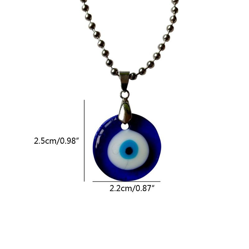 Turkish Evil Protection Amulet Eye Protection Necklace Blue Eyes Glass Lucky Charm Pendant Necklace Unisex Jewelry