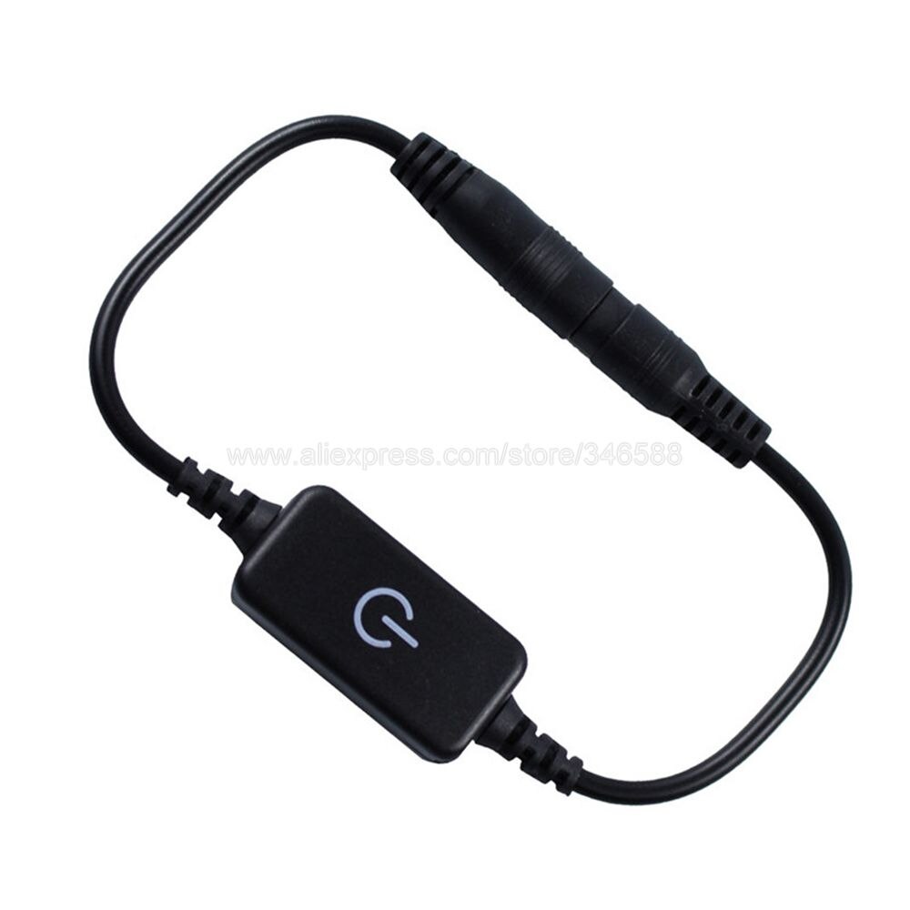 DC 12V 24V 4A iTouch Dimmer Switch Brightness Adjustable LED Dimmer Controller Plastic Black / White for Single Color LED Strip: Black