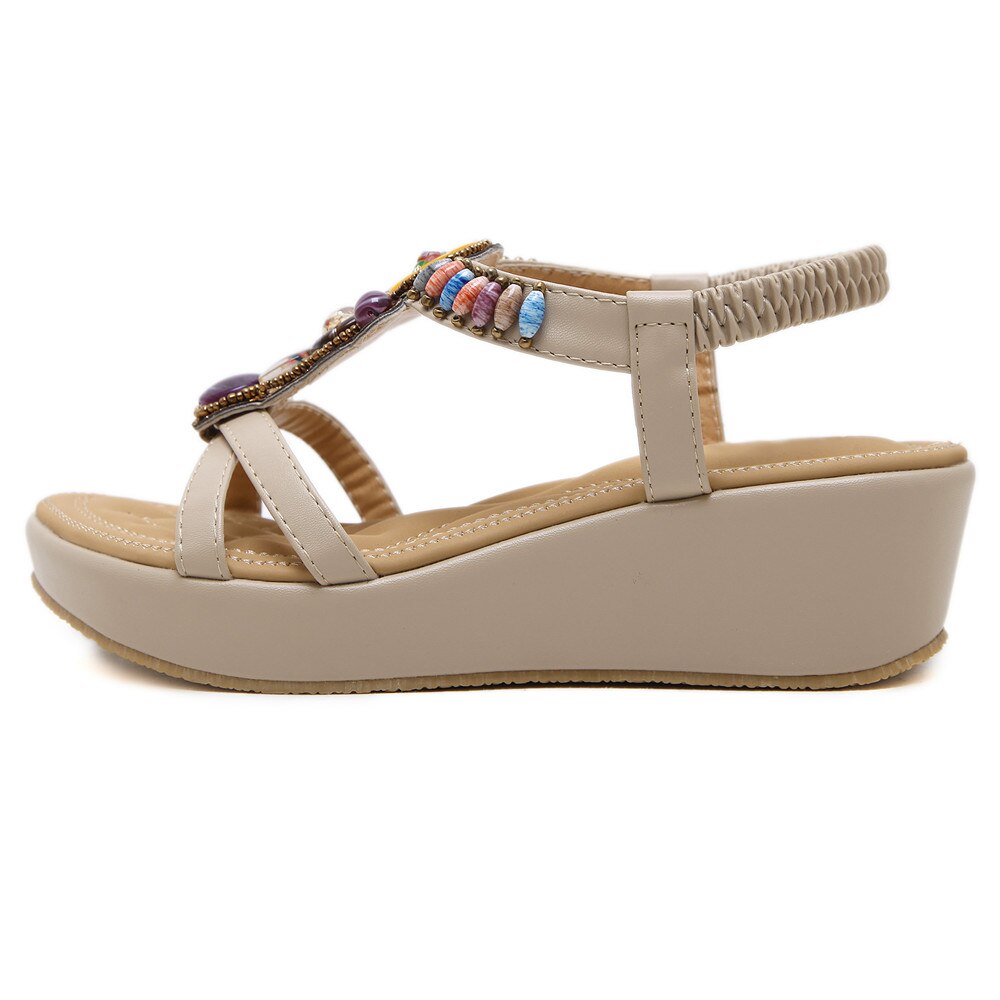 ASUMER black apricot summer shoes woman platform wedges shoes casual comfortable sandals women