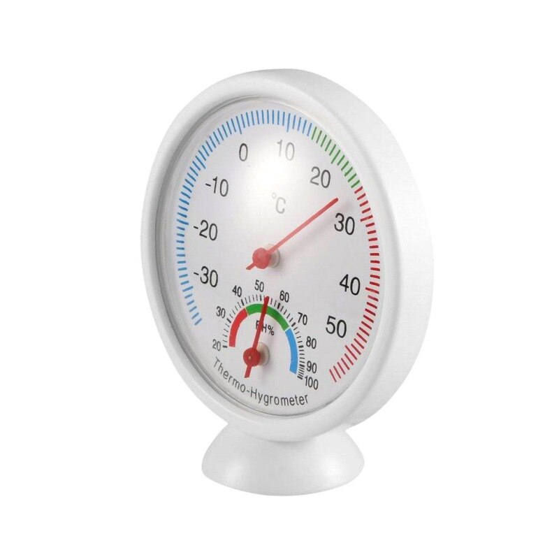 Mini Measuring Indoor Analog Temperature Humidity Meter Tester Round Clock-shaped Thermometer Hygrometer Testing Tool
