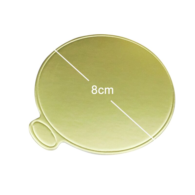 100 Stks/set Mousse Cake Boards Goud Papier Dessert Display Tray Verjaardag Bruiloft Cake Decoratieve Tools RT99
