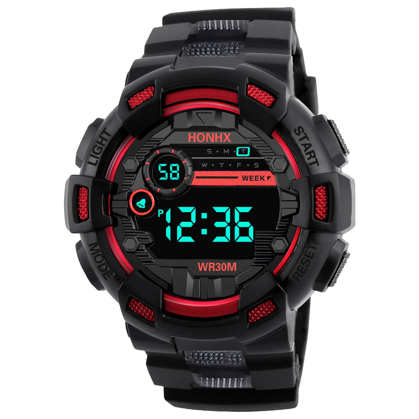 reloj hombre Mens Watch Water resistant Sport watch Digital wrist Stopwatches for male relogio masculino Watch: 1pcs4