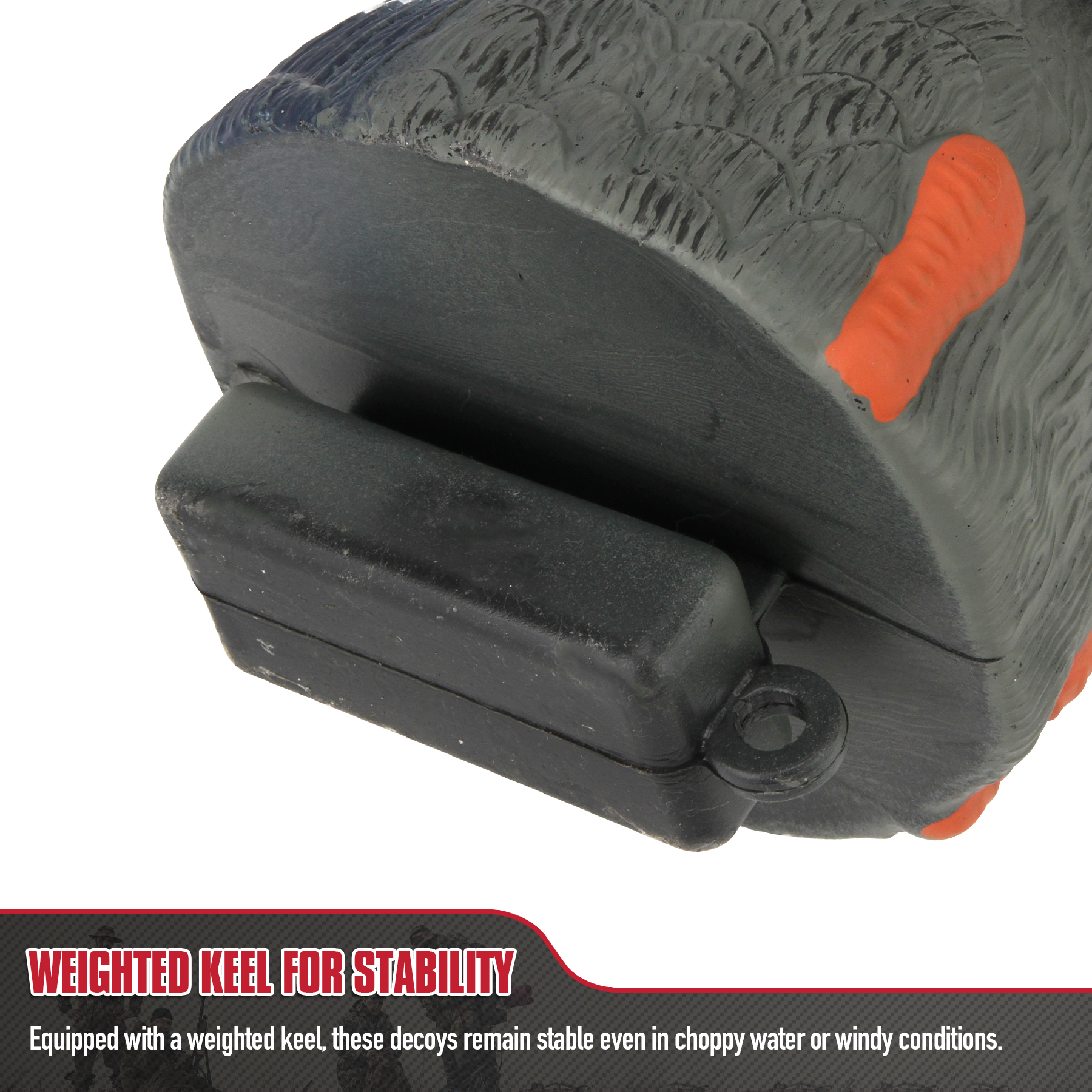 Jaktlockbete för ankor, 3d anksvanslockbeten, flöte med viktad köl, simulerad plastlockbete för sjöfåglar, tillbehör för jakt och skytte