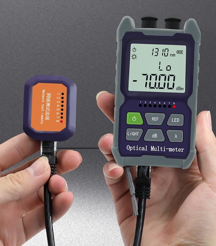 Mini 4 in 1 Optical Power Meter Visual Fault Locator Network Cable Test optical fiber tester 5km 15km 30KMVFL