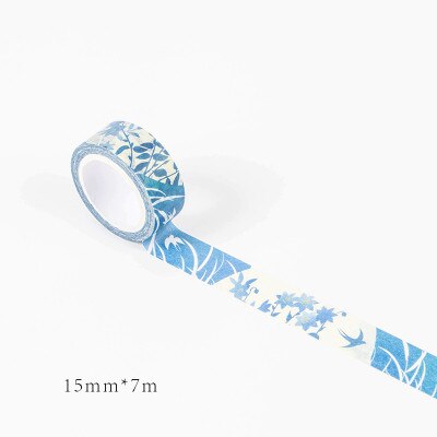 15mm * 7m söta kawaii kyoto dekoration japanska naglar dekorativa washi-tejp gör-det-själv scrapbooking maskeringstejp skolkontorstillbehör: 10