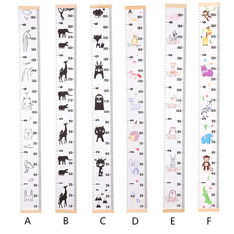 Baby Child Kids Height Ruler Growth Size Chart Height Measure Ruler Wall Sticker For Room Home Decoration INS: A