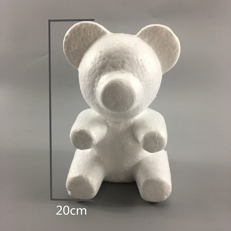 Diy håndværk legetøj hvid skum bjørn kanin hund polystyren styrofoam modellering rosenbjørn fosterskum kerne valentinsdag: Som billede