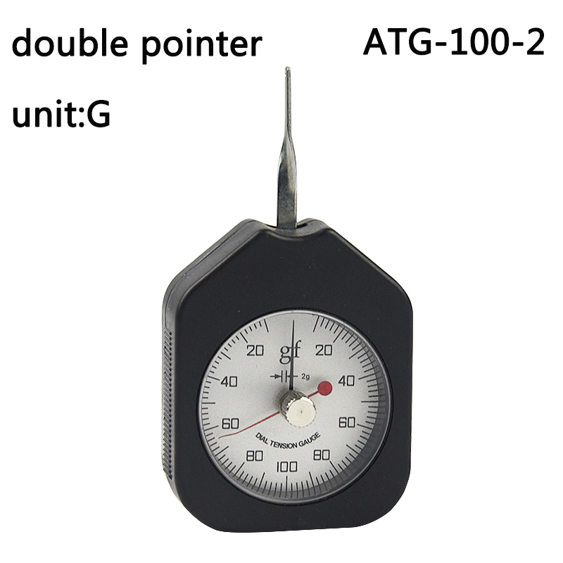 100G Dial Spanning Gauge Analoge Tensiometro Dubbele Pointers Tensionmeter ATG-100-2