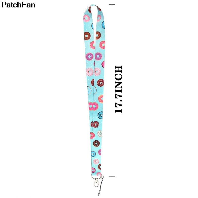 A2431 Patchfan Dessert Donut Tag Strap Hals Lanyards Voor Veiligheid Breakaway Voor Mobiele Telefoon Usb Id Badge Houder Key