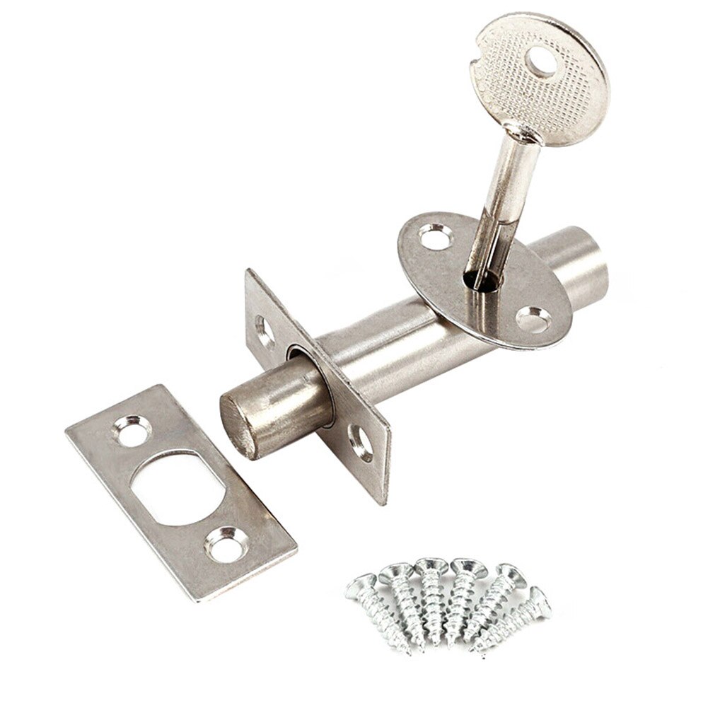 Novel 2Set Stainless Steel Security Door Bolts with Fitting Star Key Secure Strong Dead Lock