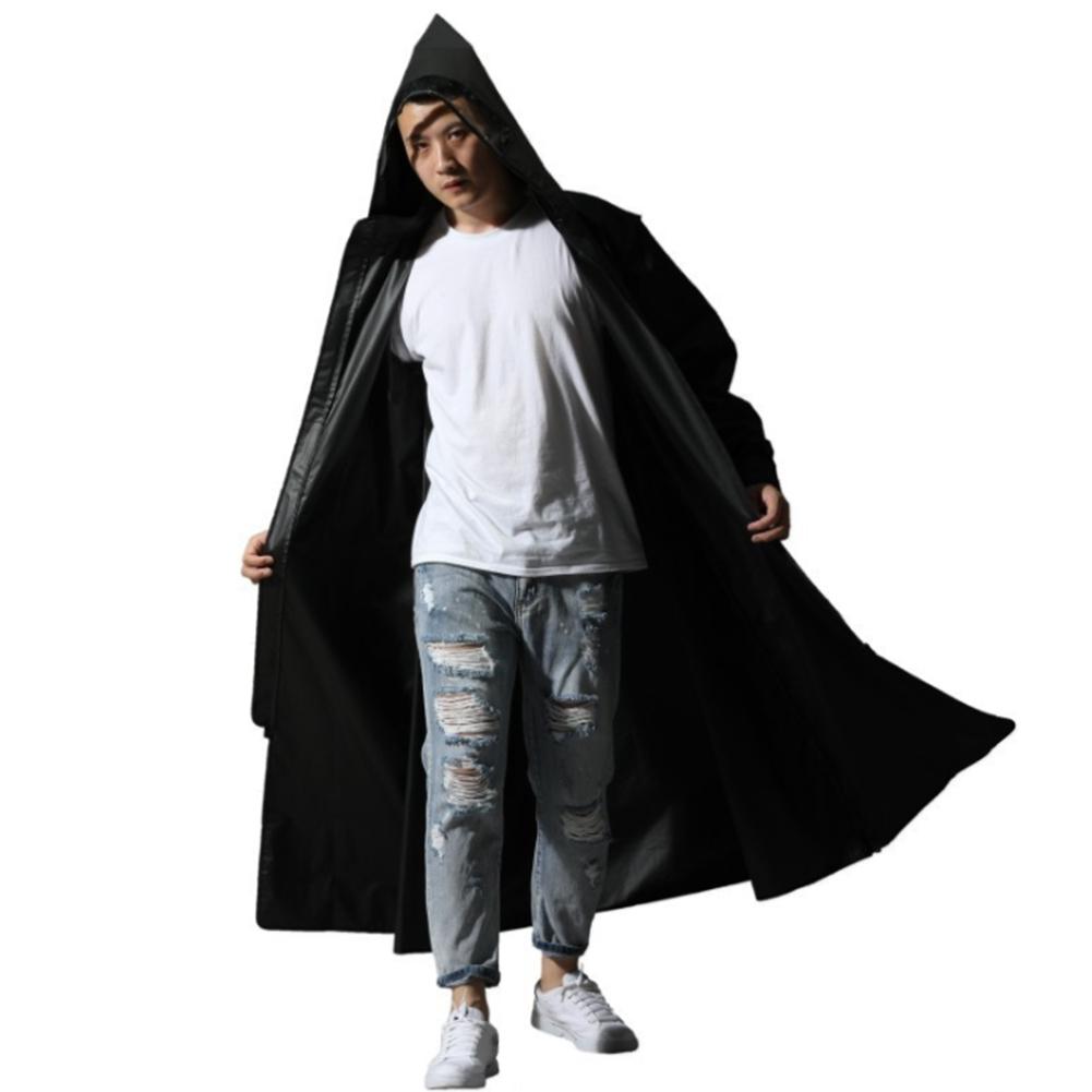 EVA – Poncho à capuche avec fermeture éclair pour femme et homme, vêtements de pluie, Long Style, pour la randonnée, , taille XL/XXL/XXXL