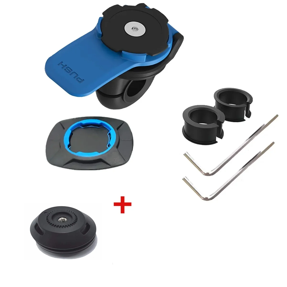 Anti-shake motorfiets fiets telefoonhouder schokdemper telefoonbeugel trillingsdemper zelfsluitende fietsstuurhouder stuurpen: Roze